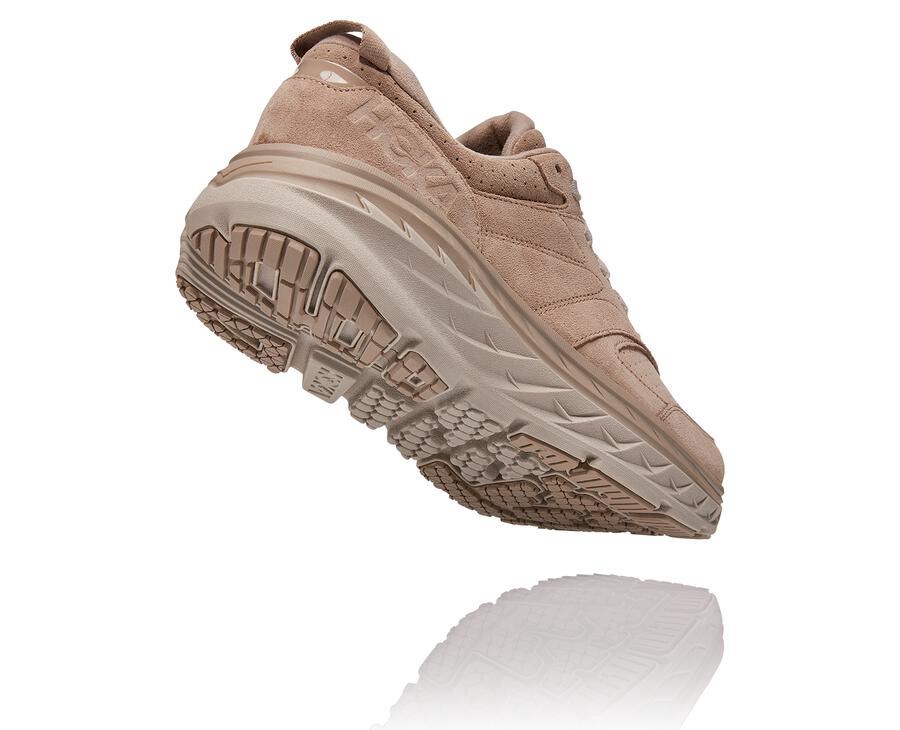 Tenis Corrida Hoka One One Feminino Cinzentas - Bondi L Suede - 485-OXZLPS